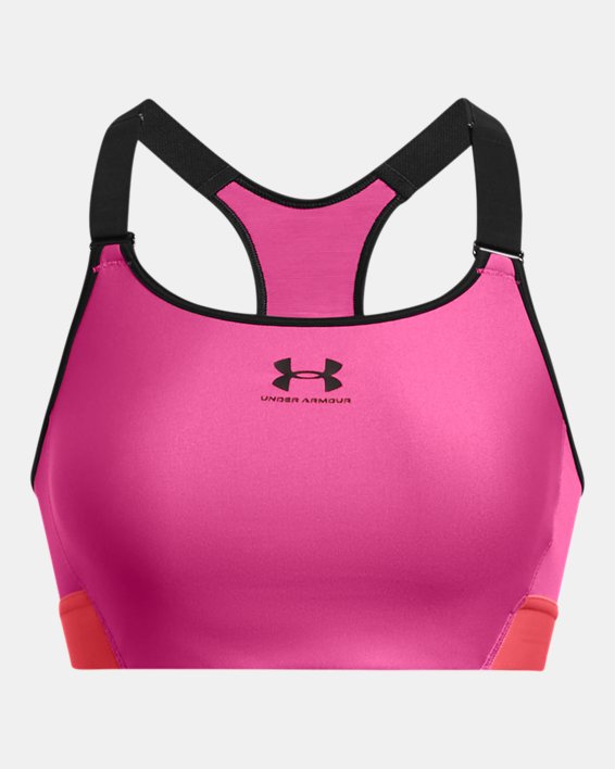 Sujetador deportivo de sujeción alta HeatGear® Armour para mujer, Pink, pdpMainDesktop image number 8